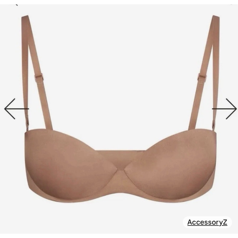 Skims 30B Ultimate Strapless Push-up Bra Convertible Straps Color Clay Padded